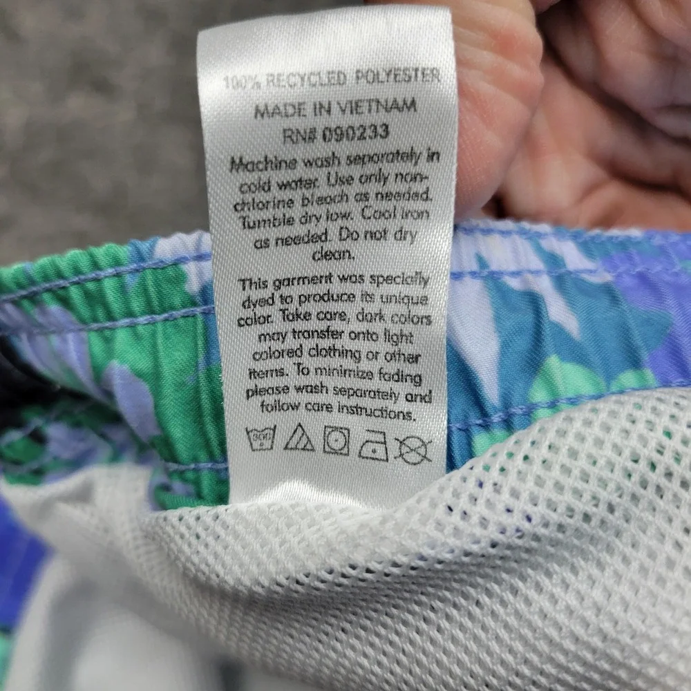 PacSun Swim Trunks Mens Large Blue‎ Floral Mesh Lined Surf Surfing Water Polo